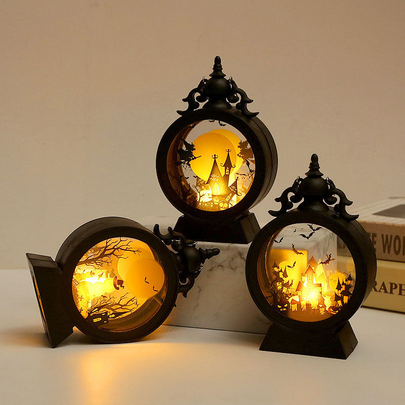 ๐ Halloween Castle Pumpkin Witch Lantern ๐ปโจ