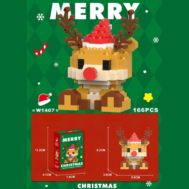Christmas Building Blocks Cartoon Christmas Dolls