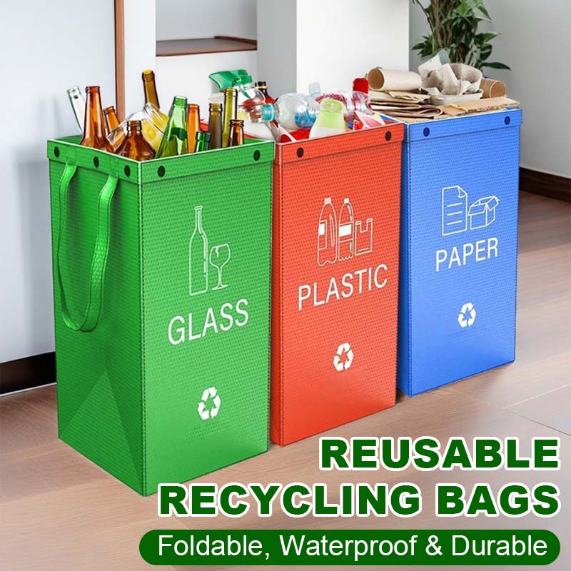 ♻️Reusable Recycling Bags – Foldable, Waterproof & Durable