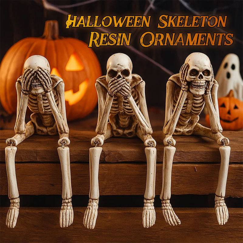 🎃 Skeleton Ornament – See No Evil, Hear No Evil, Speak No Evil