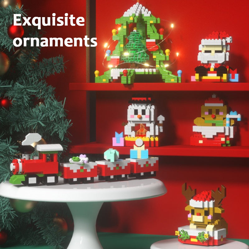 Christmas Building Blocks Cartoon Christmas Dolls