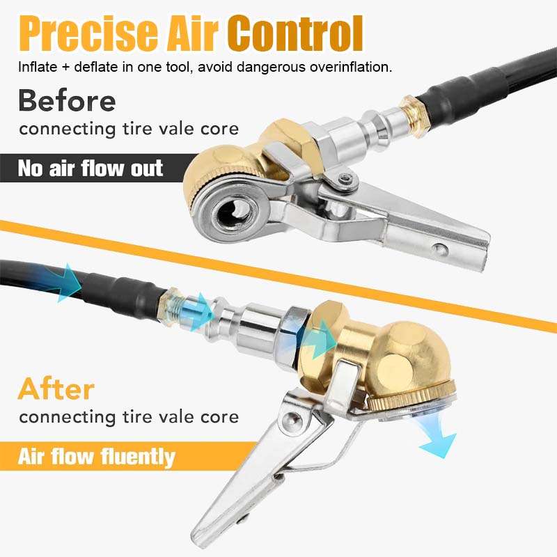 ๐ Tire Air Inflator Chuck โ Quick Lock & Release