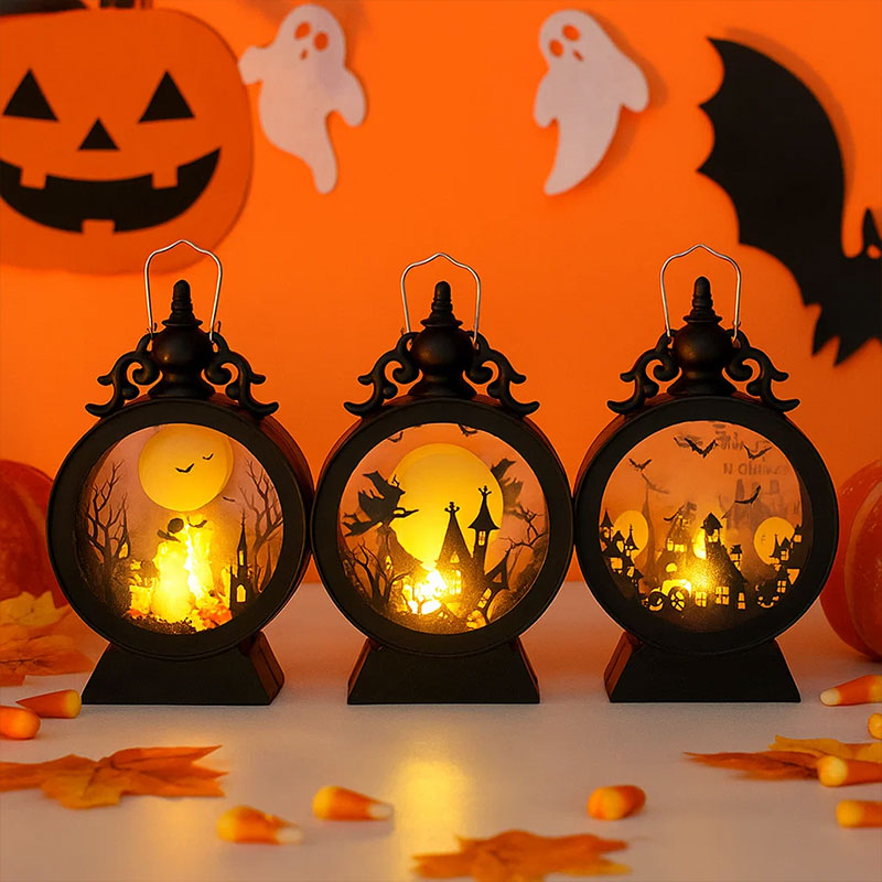 ๐ Halloween Castle Pumpkin Witch Lantern ๐ปโจ