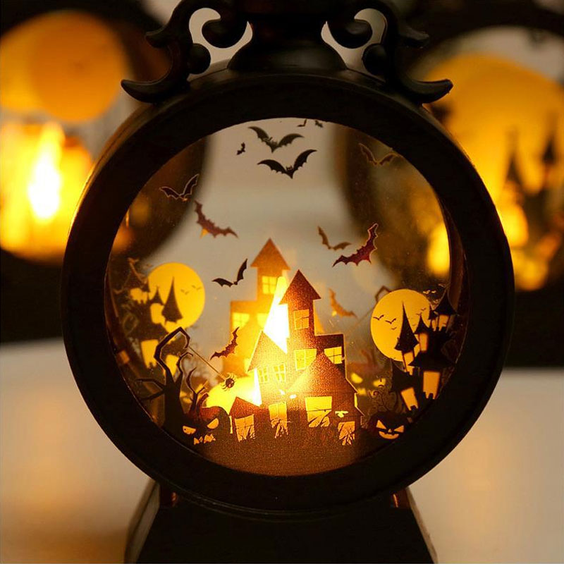๐ Halloween Castle Pumpkin Witch Lantern ๐ปโจ