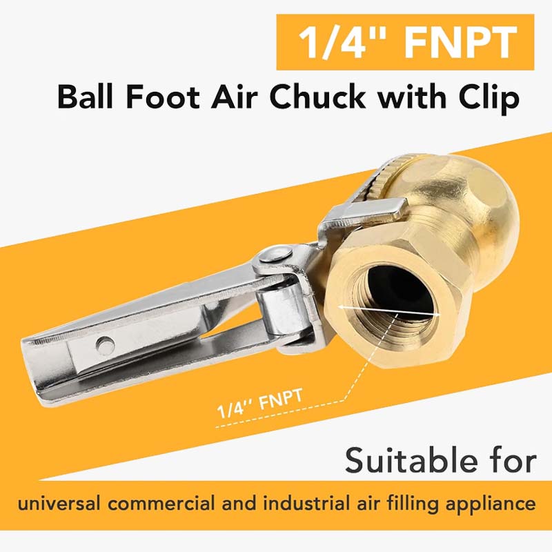 ๐ Tire Air Inflator Chuck โ Quick Lock & Release