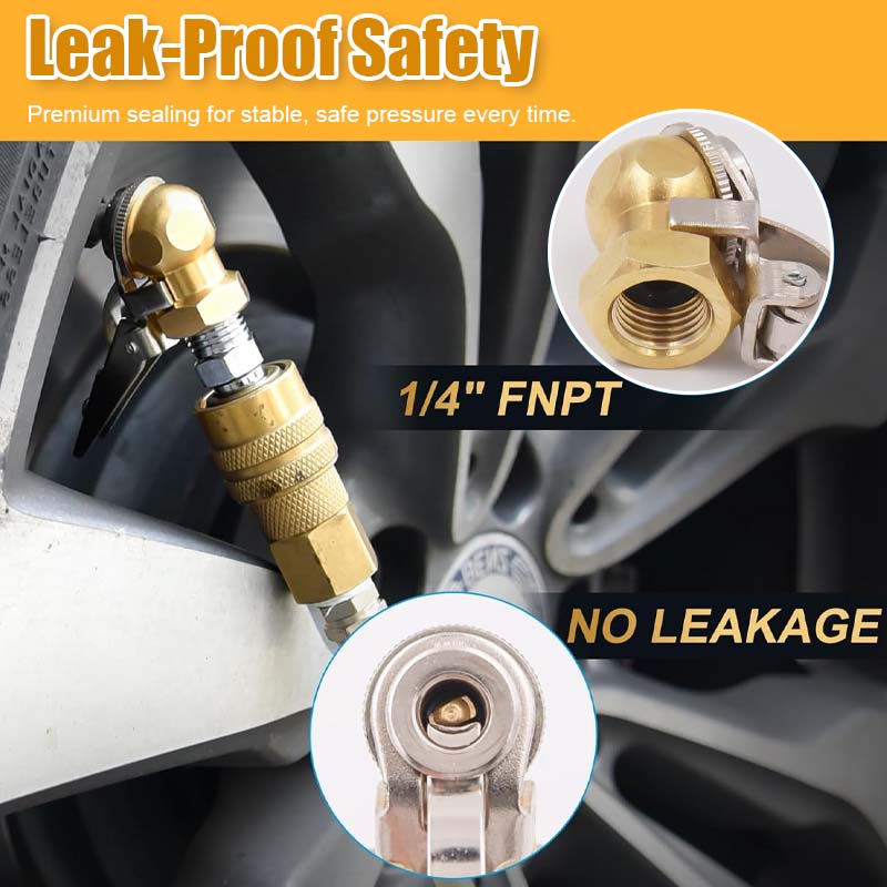 ๐ Tire Air Inflator Chuck โ Quick Lock & Release