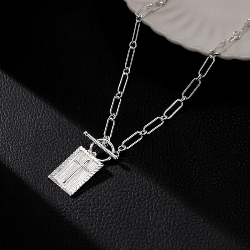 ✝️Paperclip OT-clasp with cross – waterproof, fade-resistant, unisex✨💫