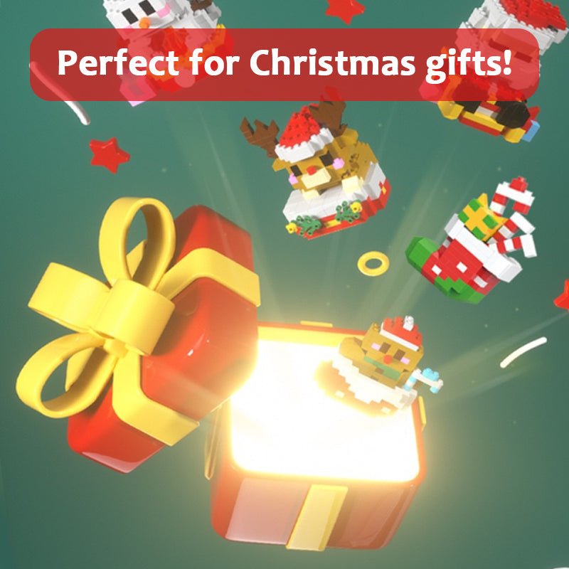 Christmas Building Blocks Cartoon Christmas Dolls