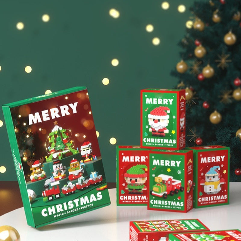 Christmas Building Blocks Cartoon Christmas Dolls