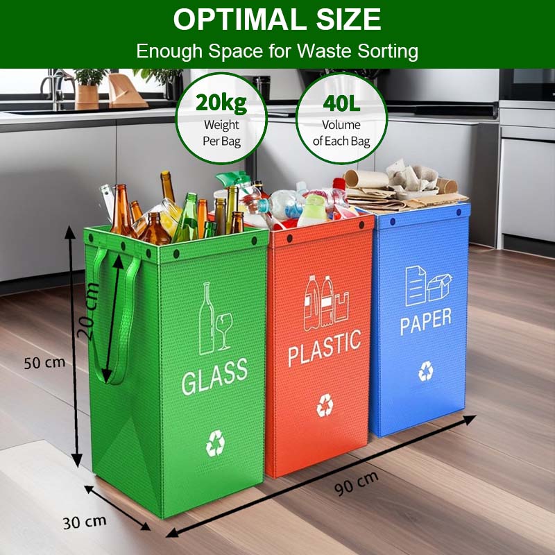 ♻️Reusable Recycling Bags – Foldable, Waterproof & Durable