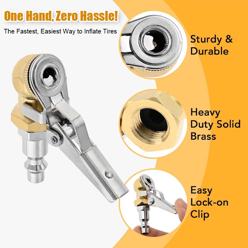 ๐ Tire Air Inflator Chuck โ Quick Lock & Release