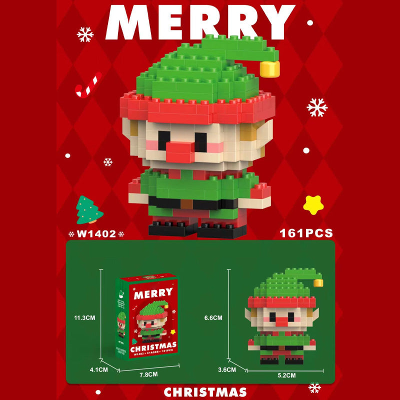 Christmas Building Blocks Cartoon Christmas Dolls