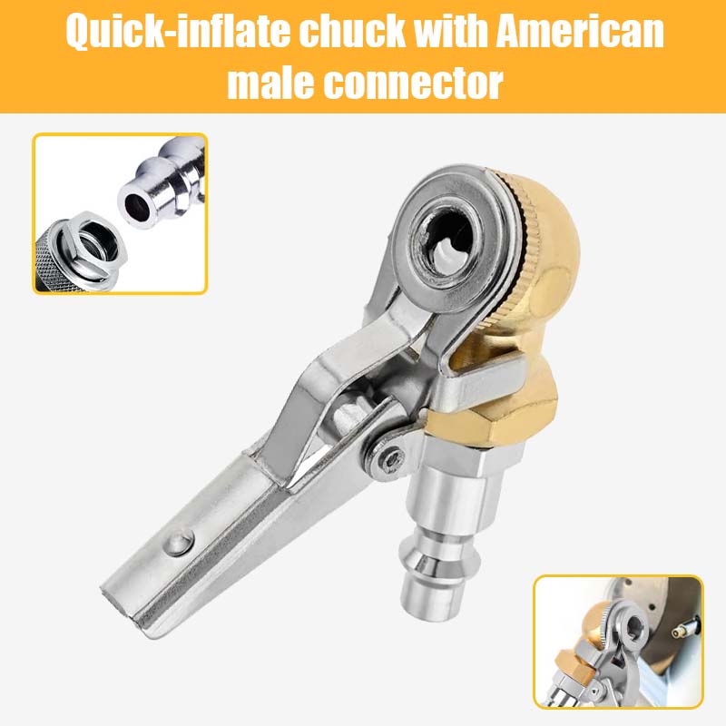 ๐ Tire Air Inflator Chuck โ Quick Lock & Release