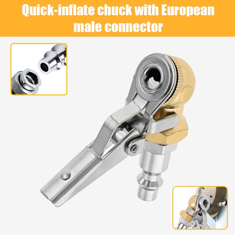 ๐ Tire Air Inflator Chuck โ Quick Lock & Release