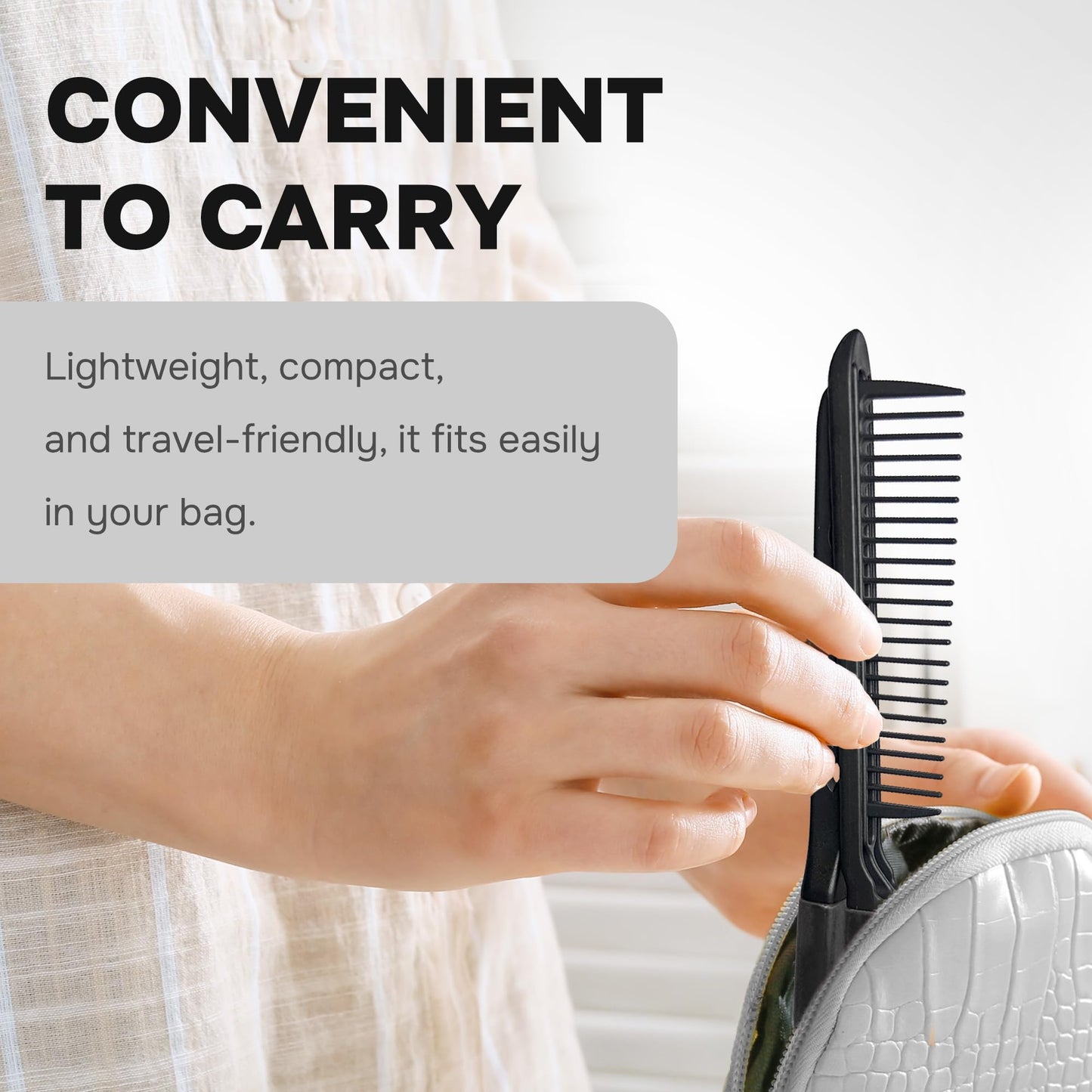 Hair comb for flattening