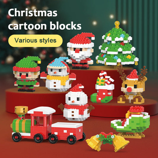 Christmas Building Blocks Cartoon Christmas Dolls