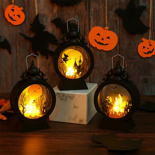 🎃 Halloween Castle Pumpkin Witch Lantern 👻✨