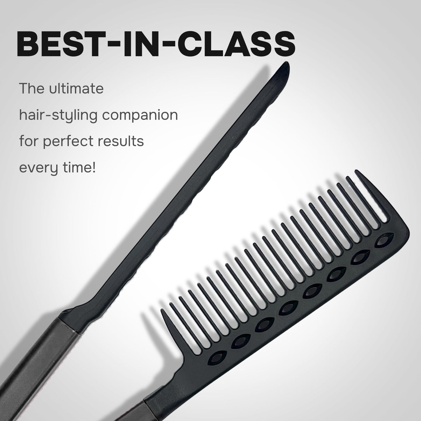 Hair comb for flattening