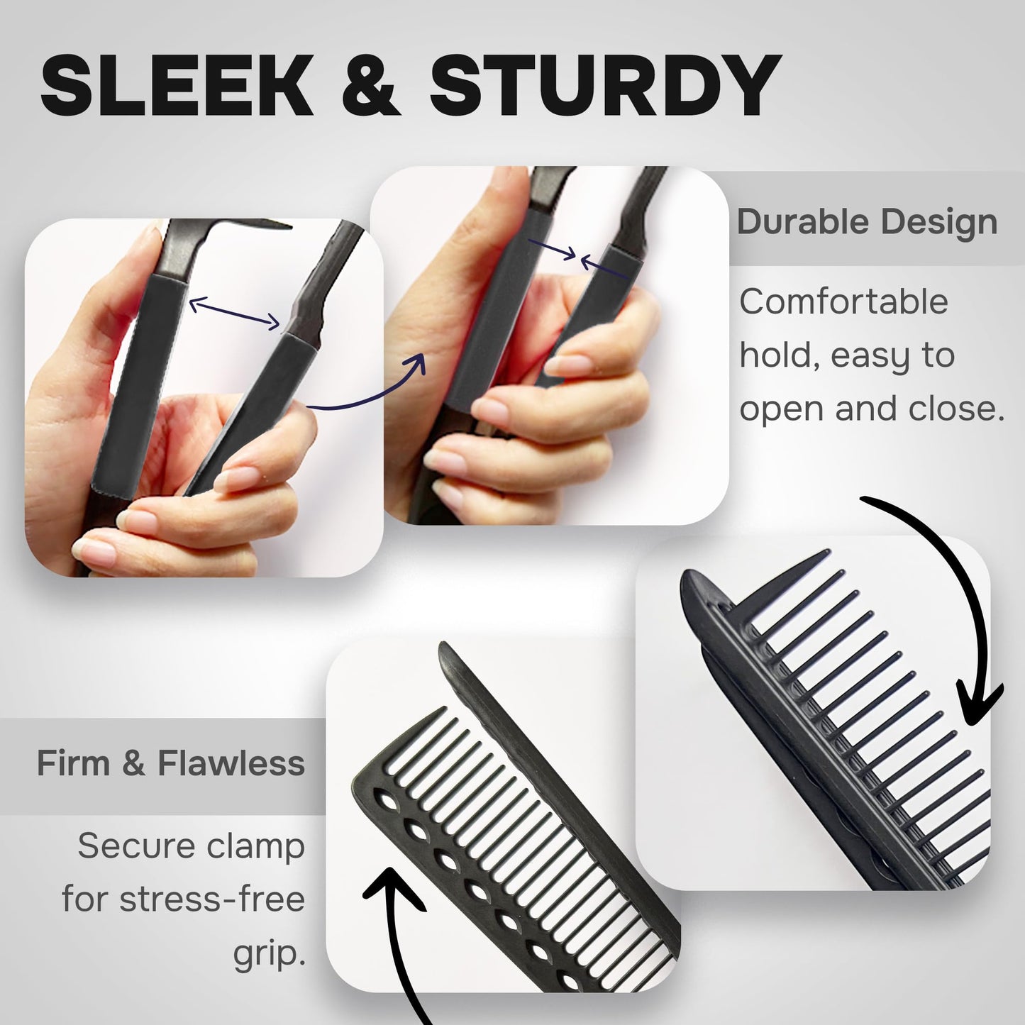 Hair comb for flattening